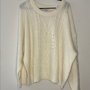 Women's plus size Old Navy Cable knit Cream Sweater size Xxl